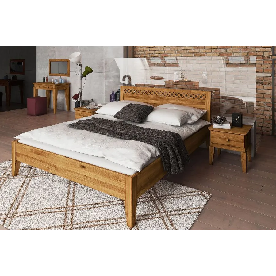 Lit bois naturel collection Evora