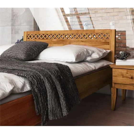 Lit 2 places bois massif collection Evora