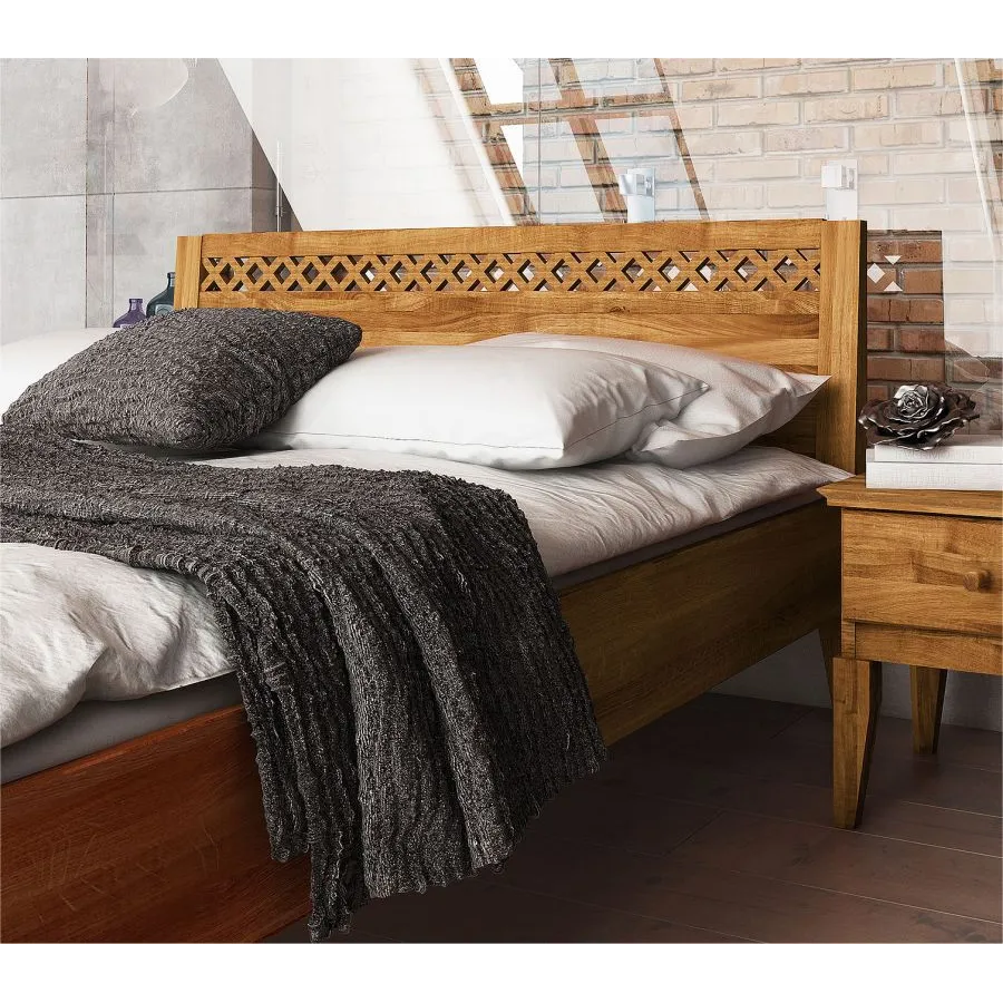 Lit 2 places bois massif collection Evora