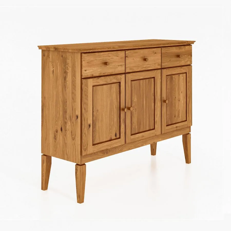 Buffet bois massif 3 tiroirs  3 portes collection Evora