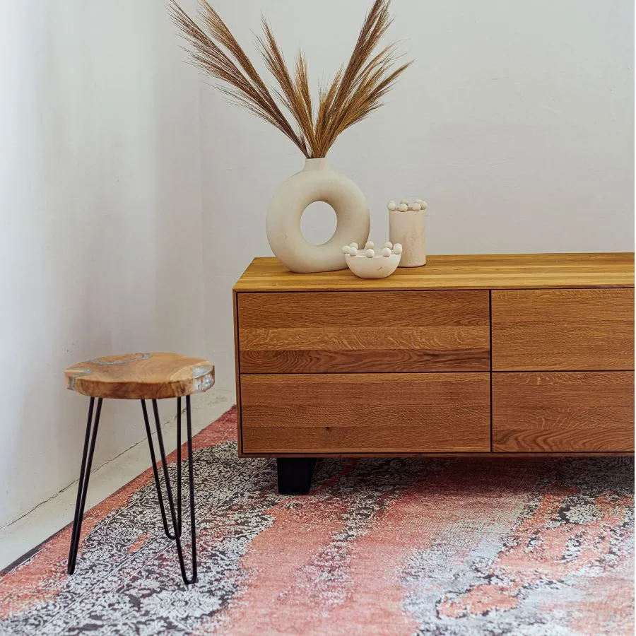 Commode bois métal noir collection Styl