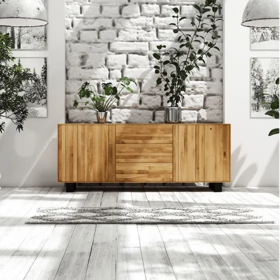 Buffet métal et bois naturel collection STYL