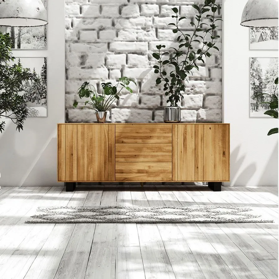 Buffet métal et bois naturel collection STYL