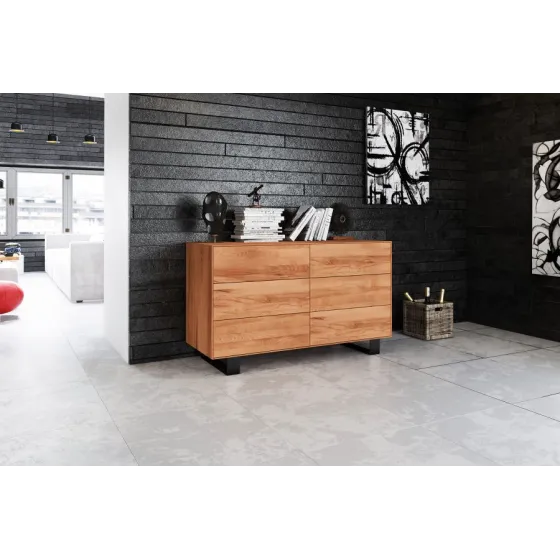 Commode bois et métal noir collection Styl