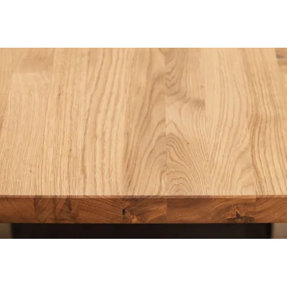 Table basse industrielle bois chêne massif collection Styl