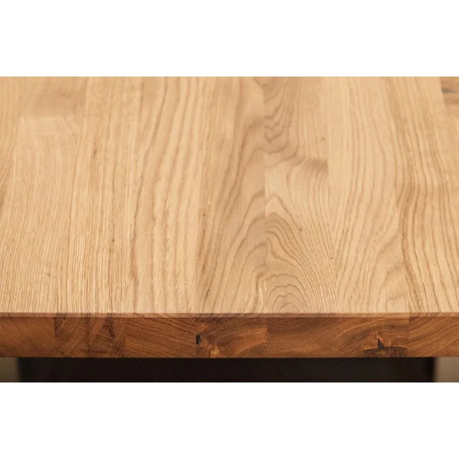 Table basse industrielle bois chêne massif collection Styl