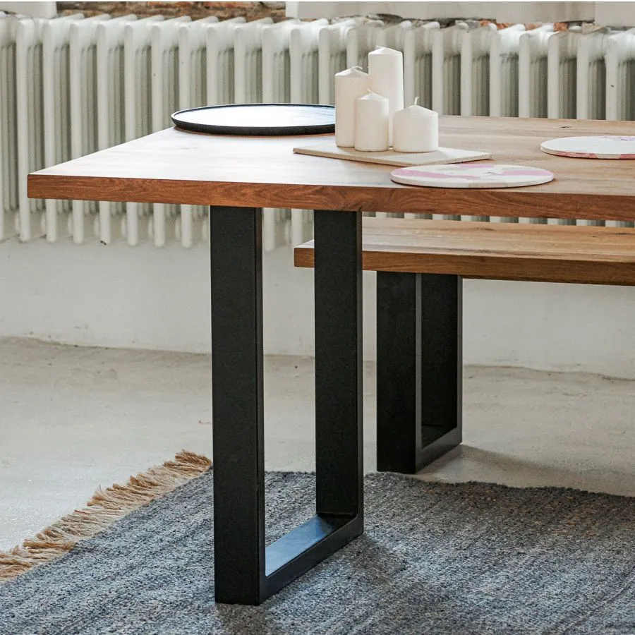 Table industriel bois pieds en métal collection Styl