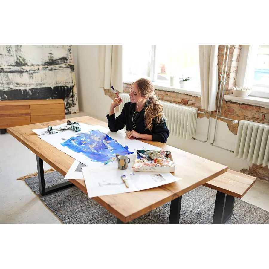 Table bois industriel salon collection Styl