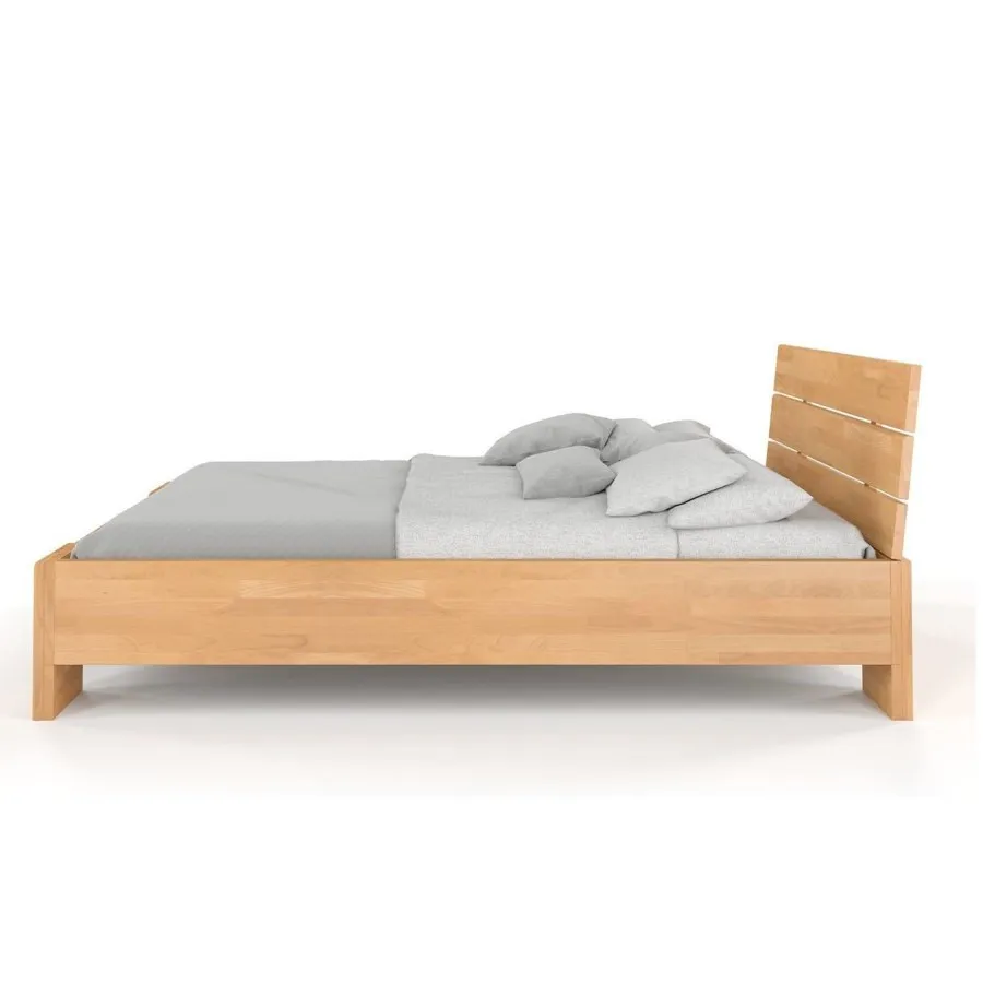 Lit en bois massif 140x190 finition naturel collection MODENA