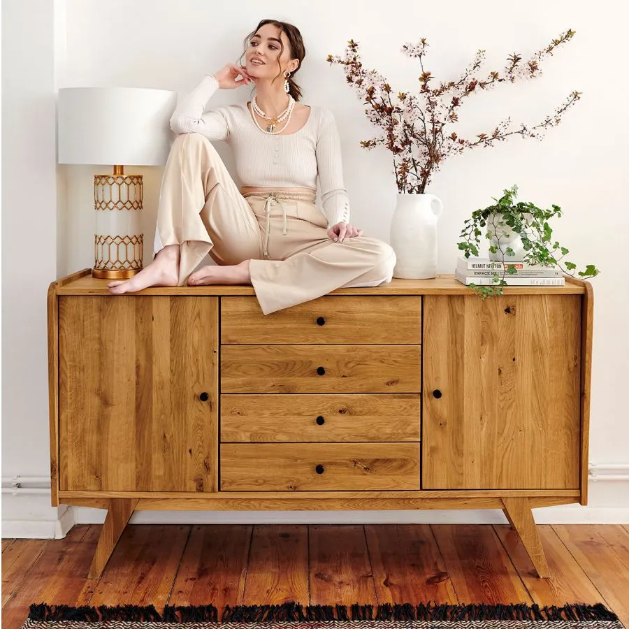 Buffet chêne massif salon collection VINTAGE