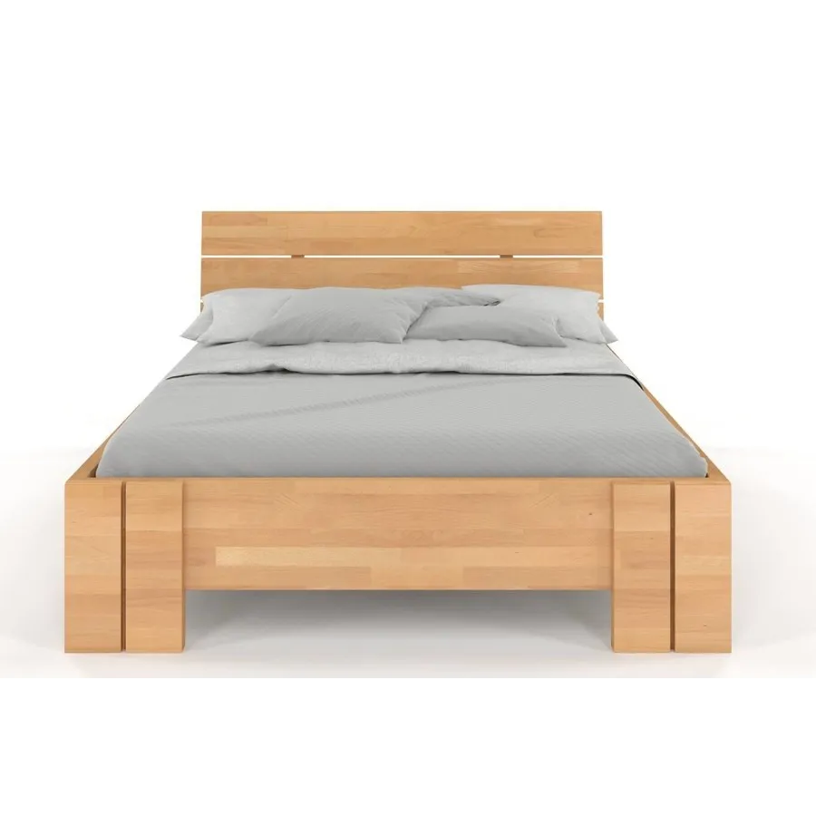 Lit en bois massif 180x200 finition naturel collection MODENA