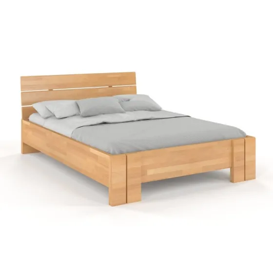 Lit en bois massif 2 places finition naturel collection MODENA
