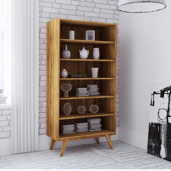 Bibliothèque 100% bois massif  collection VINTAGE
