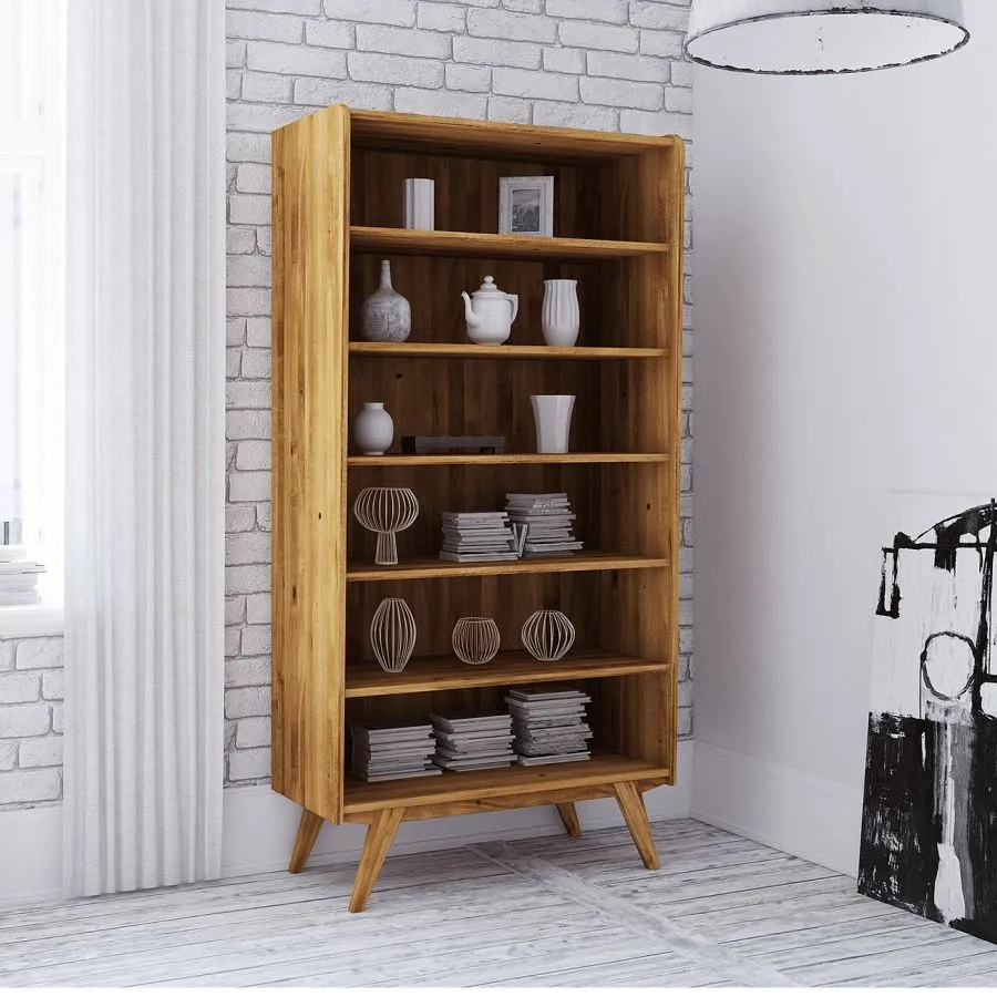 Bibliothèque 100% bois massif  collection VINTAGE