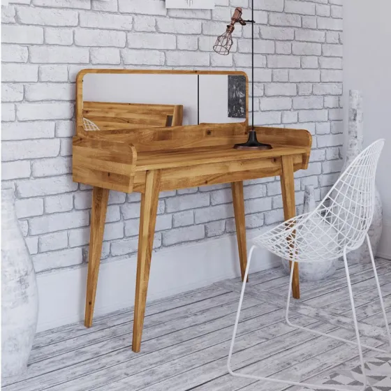 Coiffeuse bois massif avec miroir collection VINTAGE