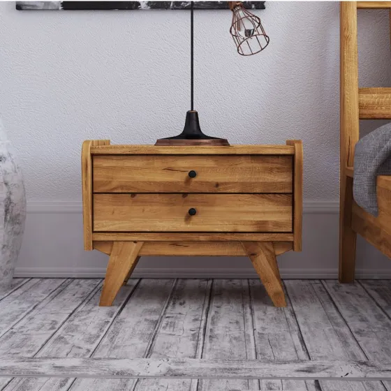 Chevet 100% chêne naturel collection VINTAGE