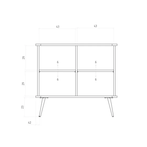 Commode chêne et métal collection Linéa