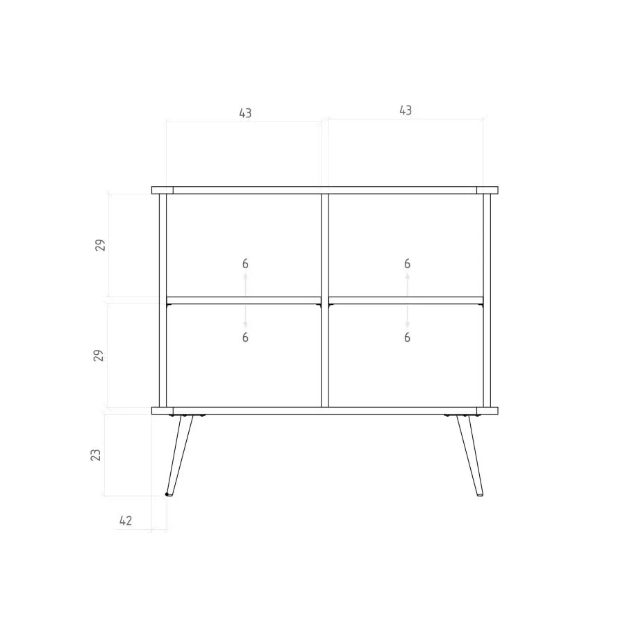 Commode chêne et métal collection Linéa