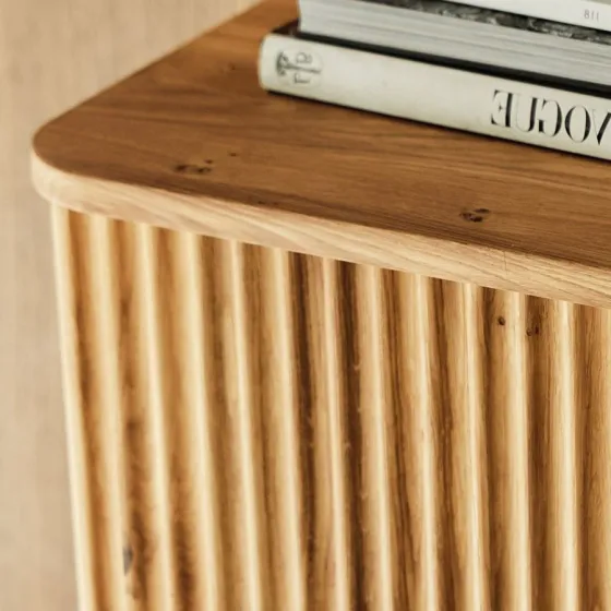 Meuble TV bois naturel 180 cm collection Linéa
