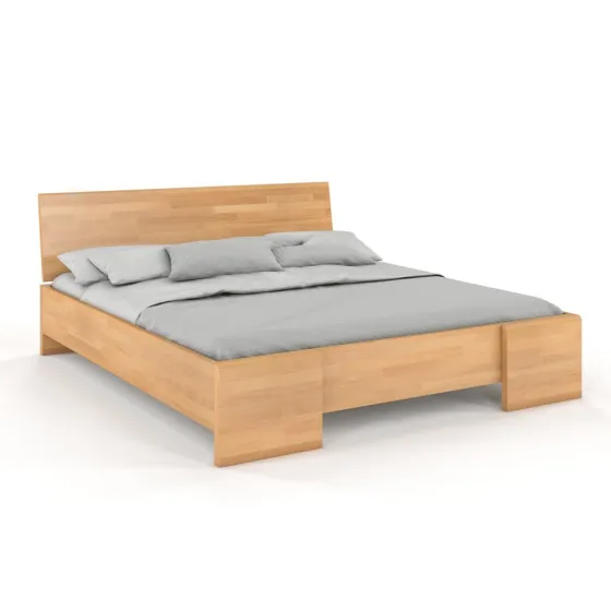 Lit adulte en bois finition naturel collection NOVA