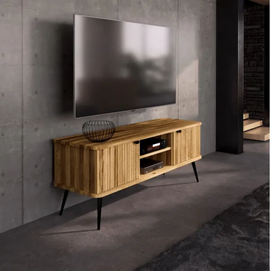 Meuble TV en bois pour salon collection Linéa