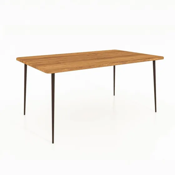 Table salle à manger bois et métal collection Linéa