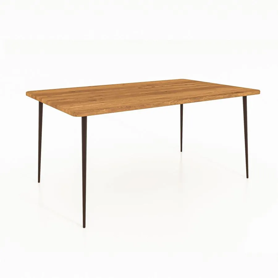 Table salle à manger bois et métal collection Linéa