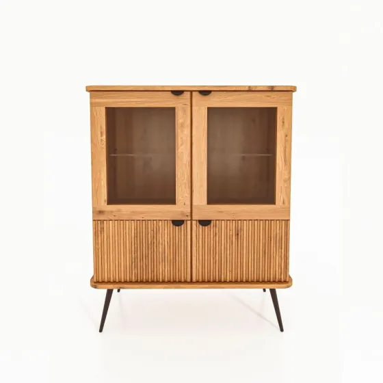 Vaisselier chêne massif portes vitrées collection Linéa
