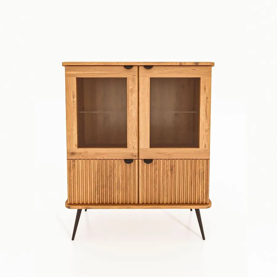 Vaisselier chêne massif portes vitrées collection Linéa
