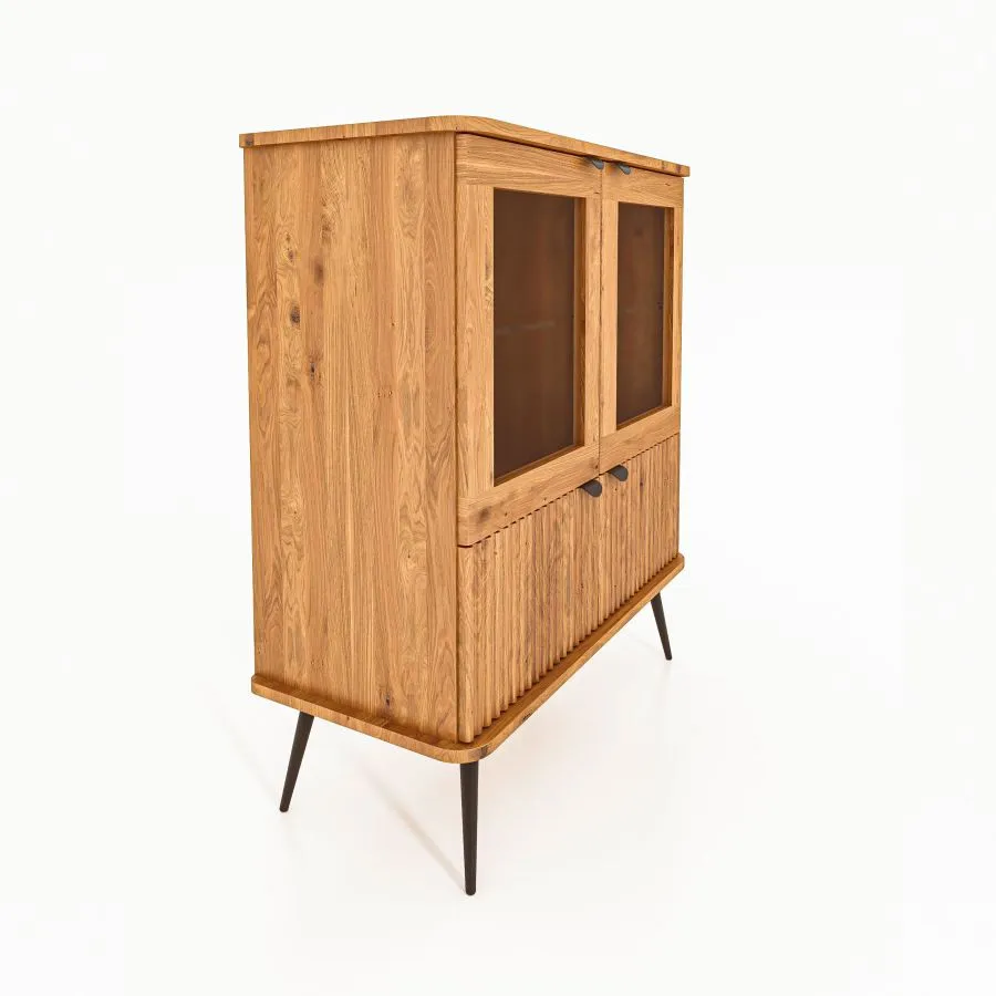 Vaisselier bois massif portes vitrées collection Linéa