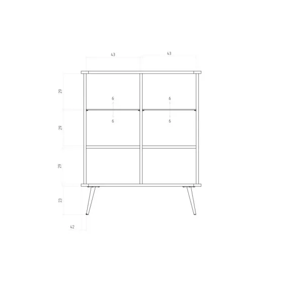 Vaisselier chêne massif 4 portes collection Linéa
