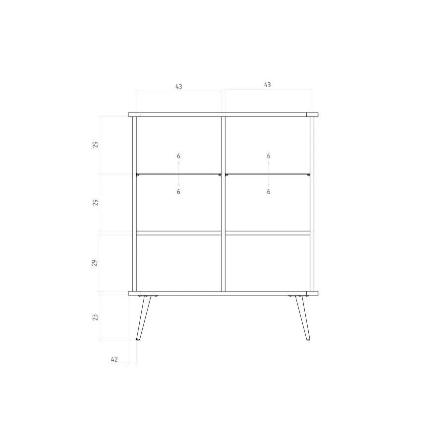 Vaisselier chêne massif 4 portes collection Linéa