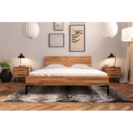 Lit bois massif naturel collection Harmony