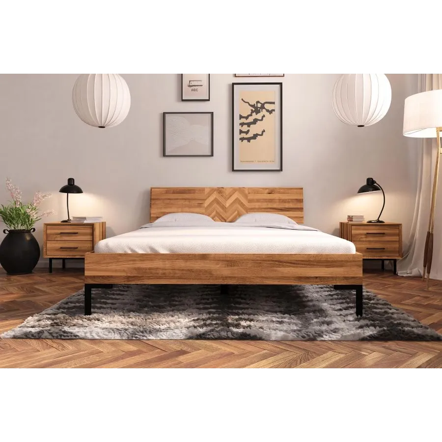 Lit bois massif naturel collection Harmony