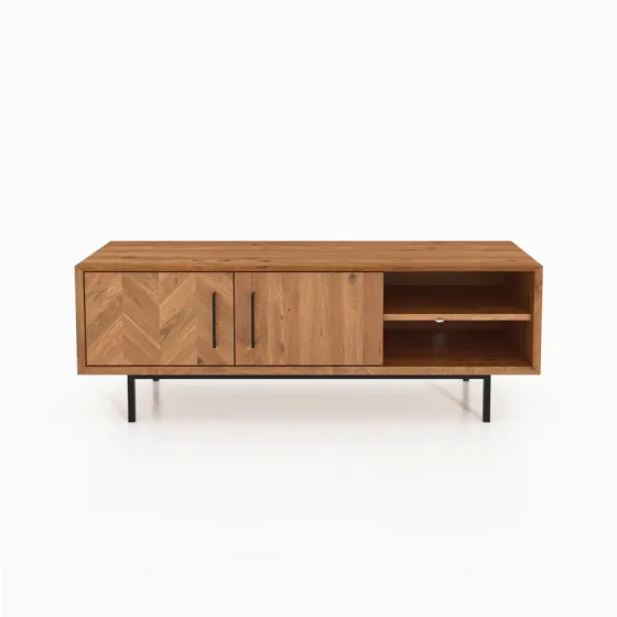 Meuble TV bois 2 portes 2 niches collection Harmony