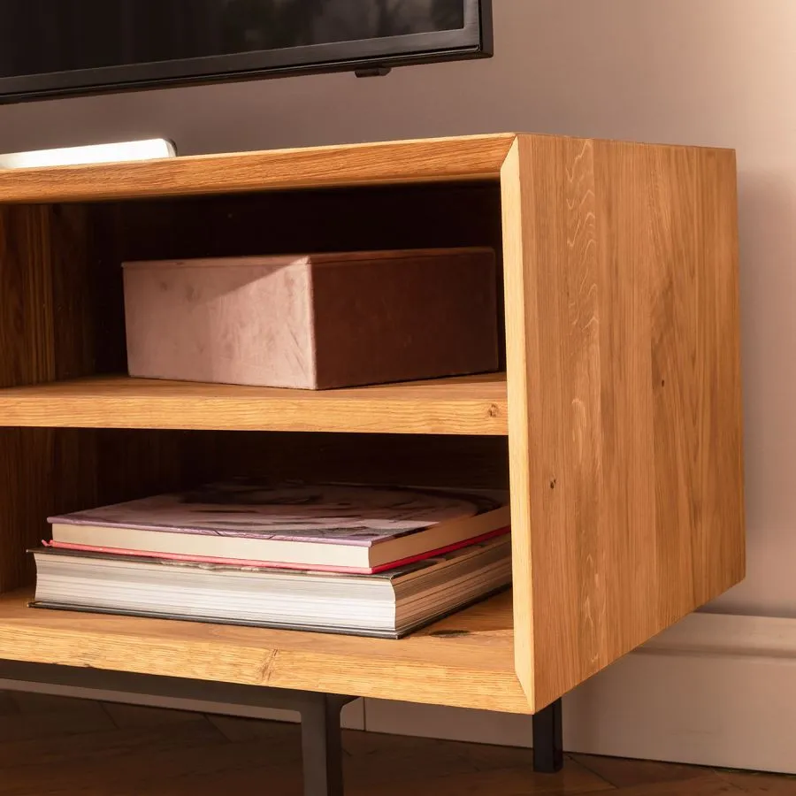 Meuble TV bois 2 niches de rangement collection Harmony
