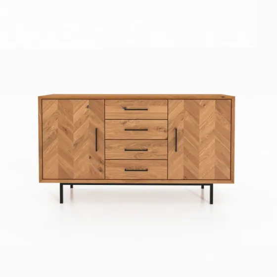 Buffet bois et métal noir collection Harmony