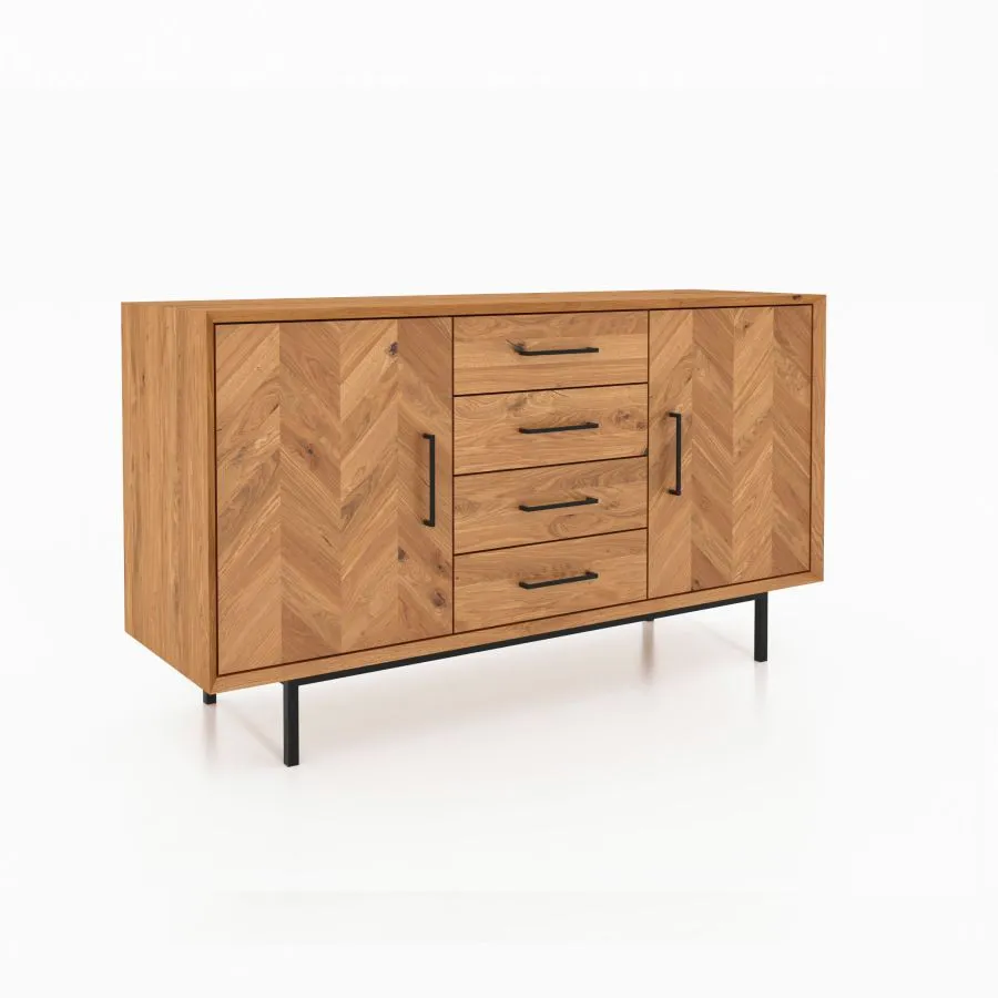 Buffet bois massif 4 tiroirs collection Harmony
