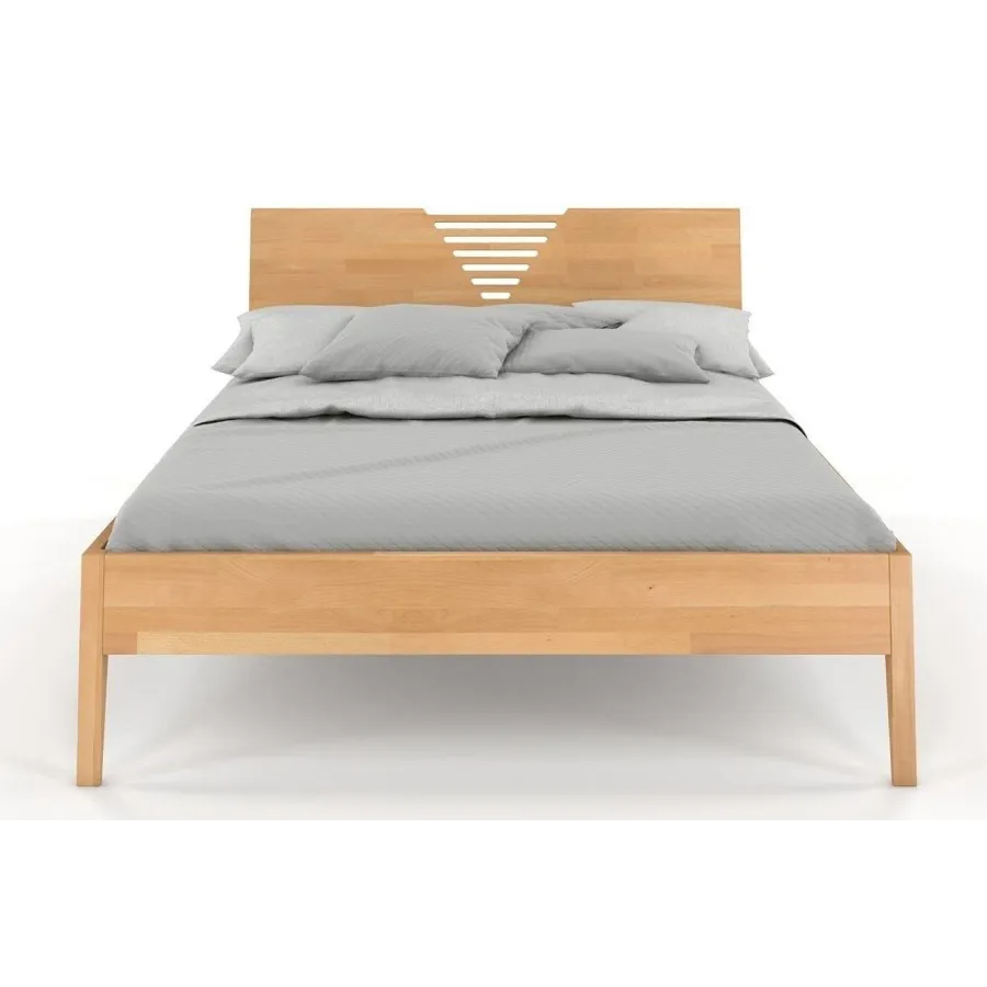 Lits bois massif finition naturel 140x190 collection  LINATE