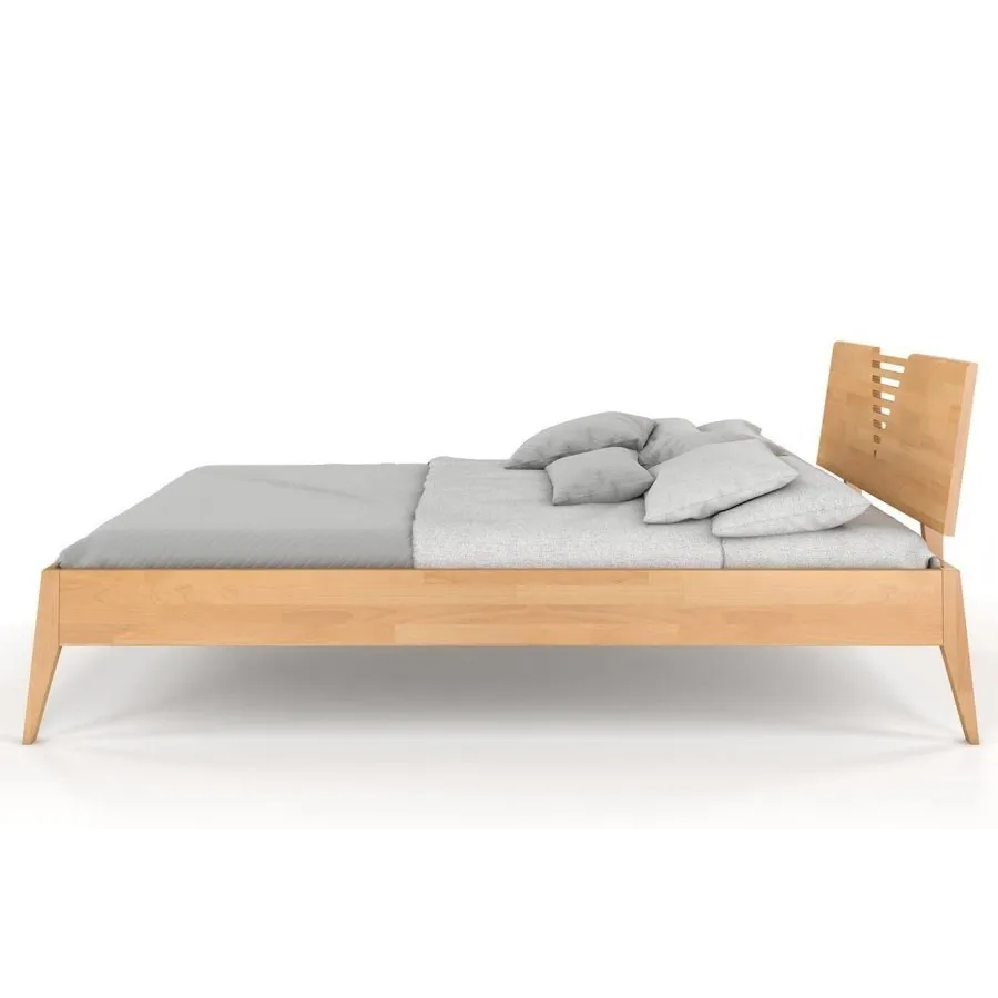 Lits bois massif finition naturel 140x190  collection LINATE