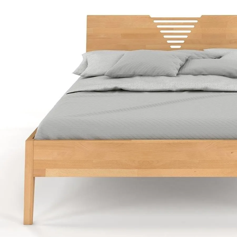 Lits bois massif finition naturel 160x200  collection LINATE