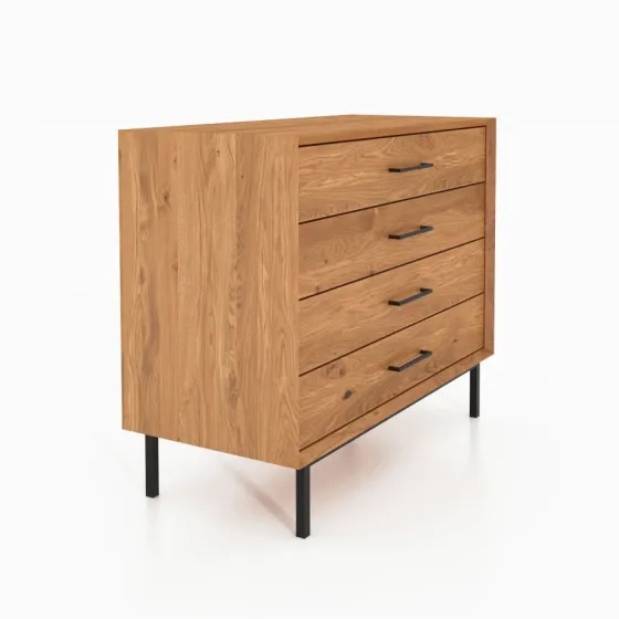 Commode chêne massif 4 tiroirs collection Harmony