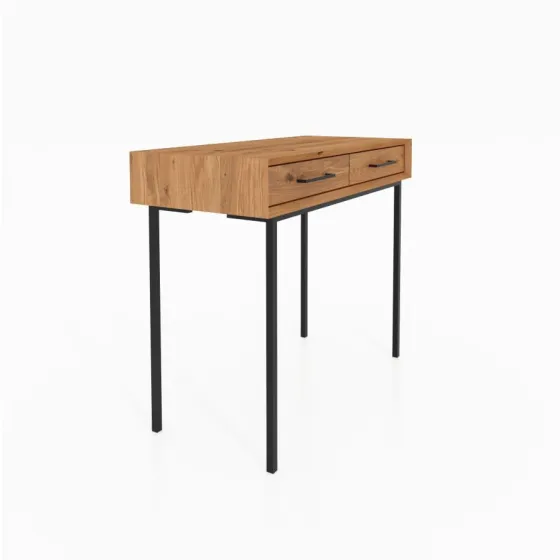 Coiffeuse chêne et métal chambre adulte collection Harmony