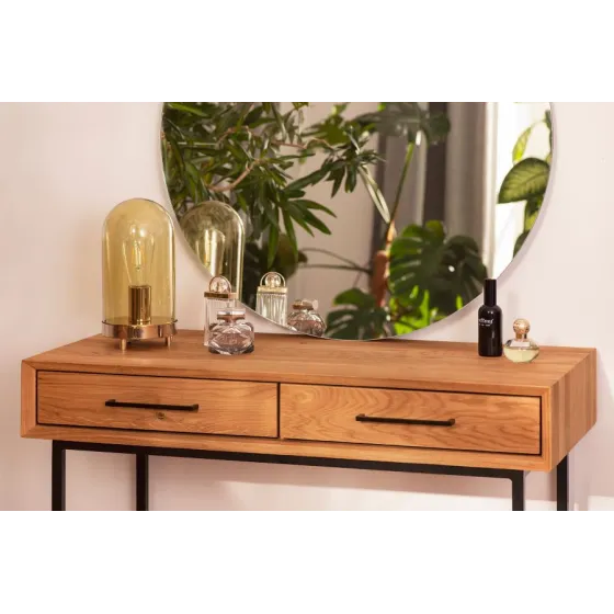 Coiffeuse chêne massif chambre adulte collection Harmony