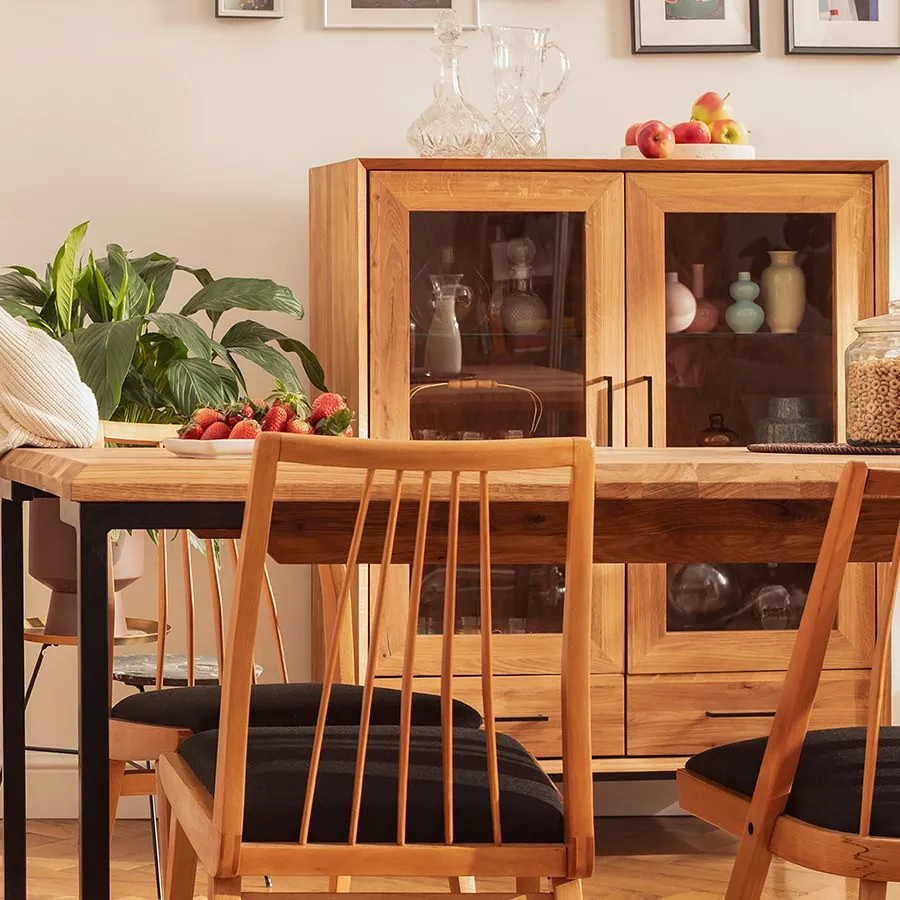 Table en bois massif pour salon collection Harmony