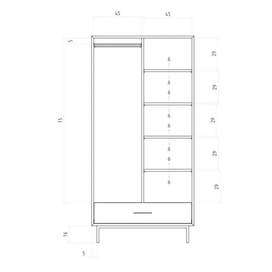 Armoire chêne massif collection Harmony