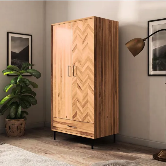 Armoire chêne et métal collection Harmony