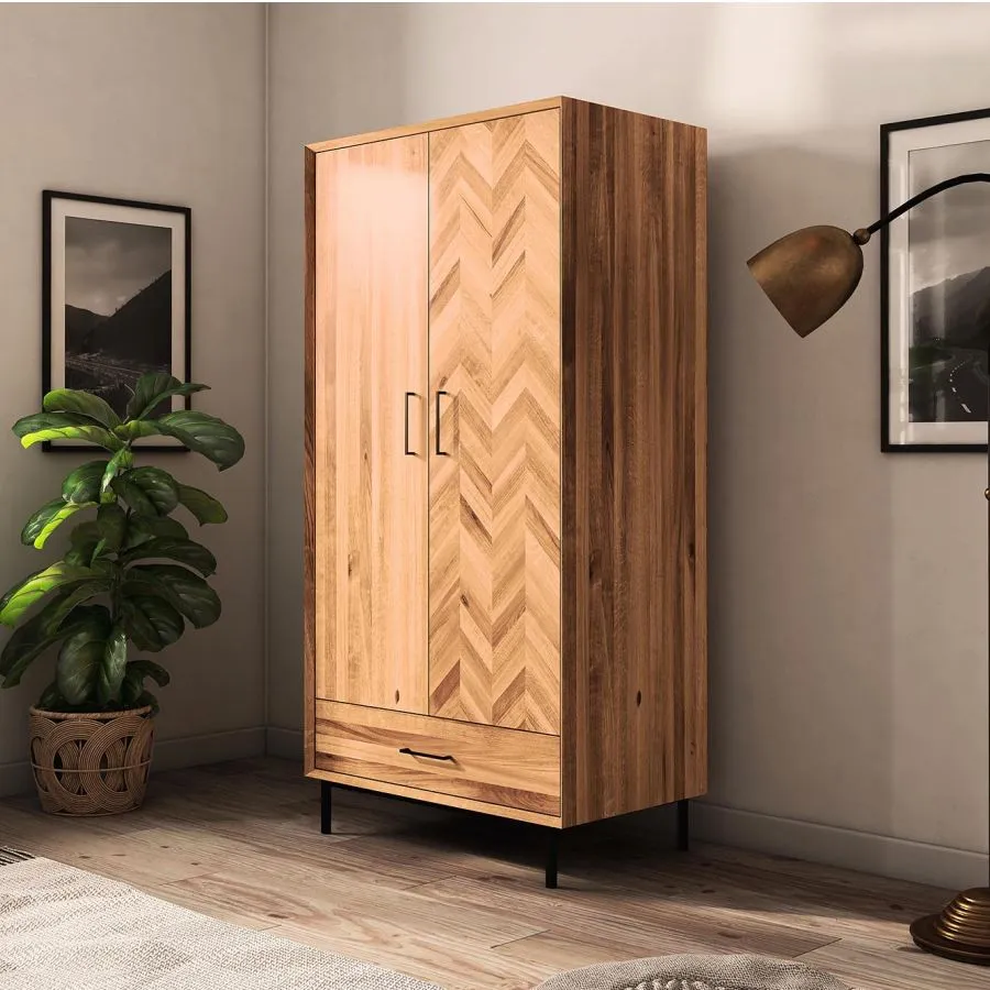 Armoire chêne et métal collection Harmony