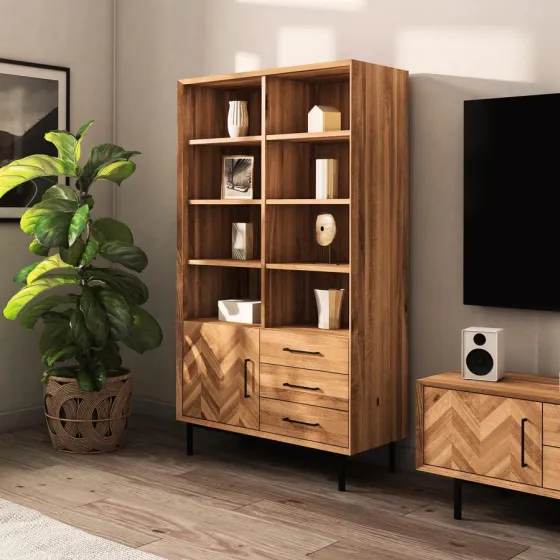 Bibliothèque en bois massif collection Harmony