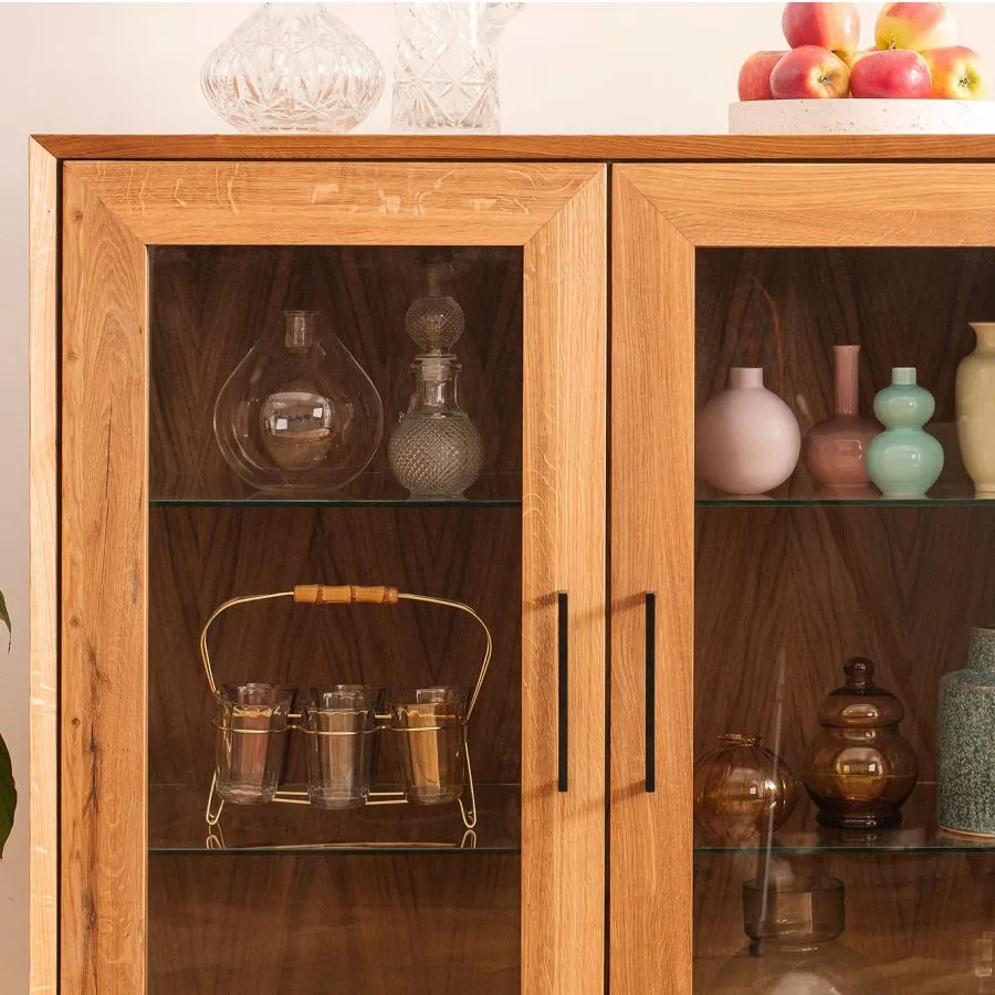 Vitrine chêne et verre collection Harmony